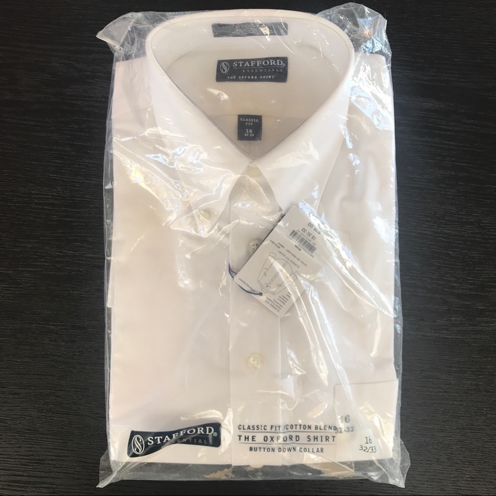 NWT Stafford Men’s Oxford Shirt - L